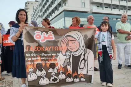 Larnaca Protesters Demand End to Genocide in Palestine