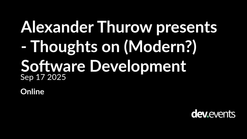 Alexander Thurow Discusses Modern Software Development in Cyprus Event