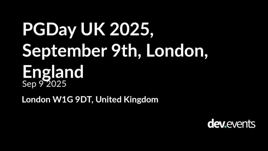 Explore PGDay UK 2025: Join Us on 9th September in London