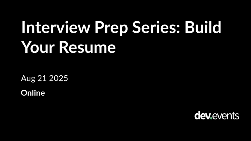 Master Your Resume at Cyprus Online Interview Prep Series Event