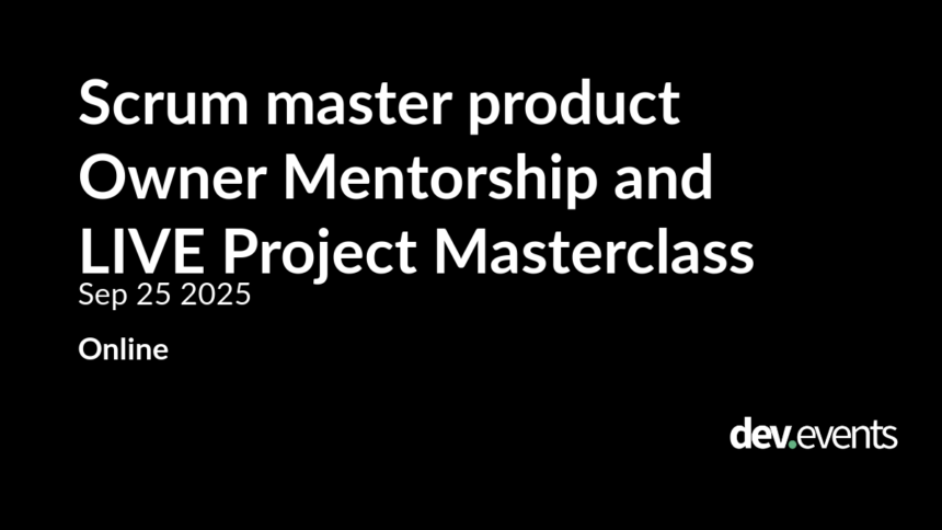 Scrum Master and Product Owner Masterclass in Cyprus on September 25, 2025