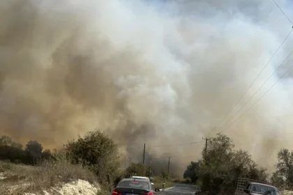 Tala fire: Fire Threatens Homes Near Tala and Historic Ayios Neophytos Monastery