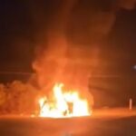 Car Fire on Ayia Napa-Larnaca Motorway