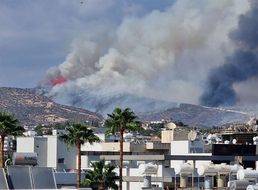 Limassol fire: Fire in Limassol's Mouttayiaka Area Successfully Contained