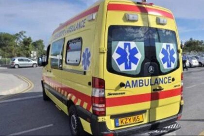 Elderly Driver Accidentally Hits Wife and Crashes into Nicosia Café