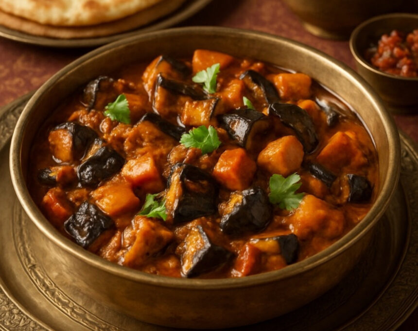 Roasted Aubergine and Sweet Potato Curry Recipe by Serene Tharian