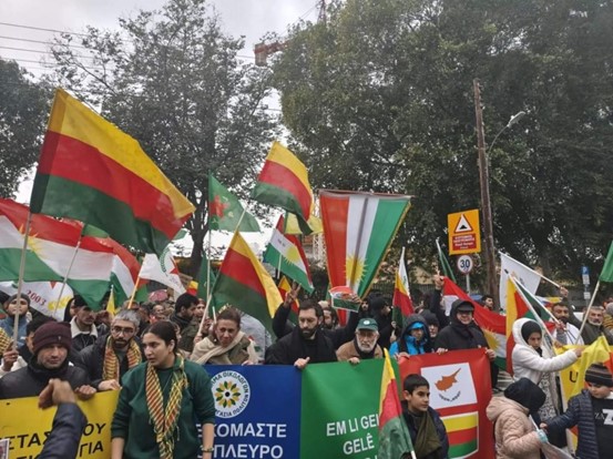 Kurds and Cypriots Unite in Nicosia Against Rojava Attacks