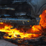 Two Vehicles Up in Flames in Episkopi