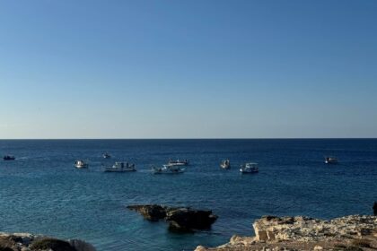 Xylofagou Fishermen and Quarry Workers Protest Against British Bases Firing Range