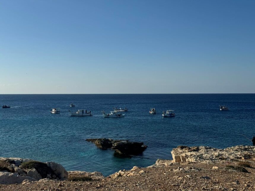 Xylofagou Fishermen and Quarry Workers Protest Against British Bases Firing Range