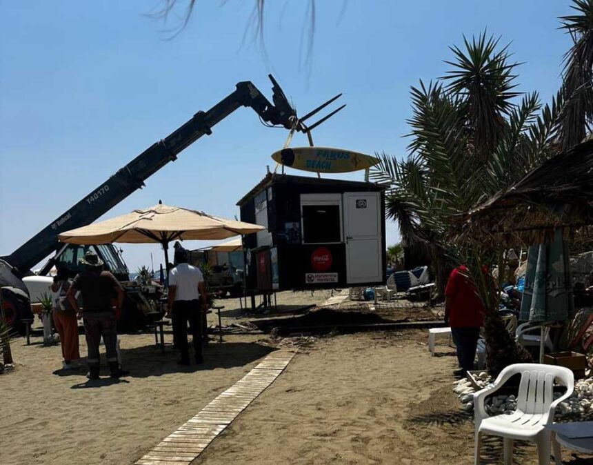 Pervolia Beach Sees Demolition of Illegal Structures