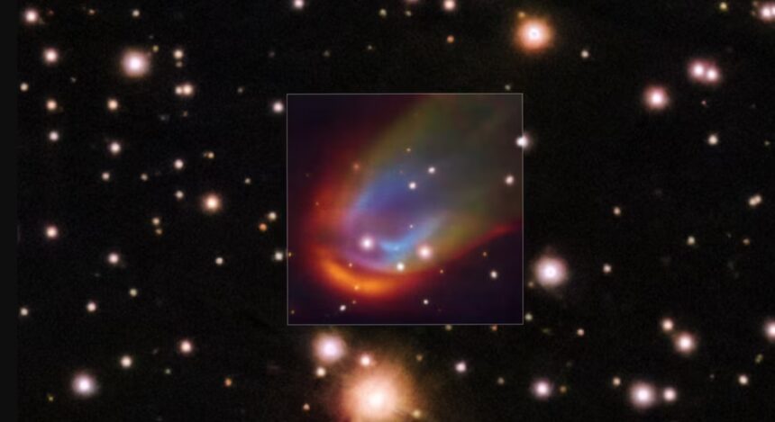 White Dwarf Star Creating Colourful Shockwave Observed by Astronomers