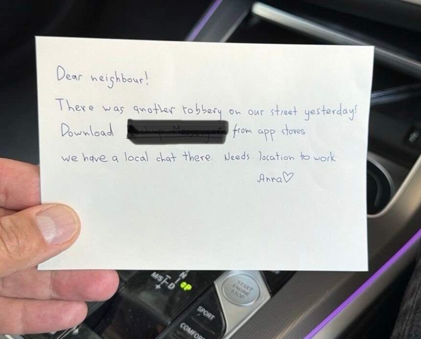 Police Warn of Windscreen Note Scam in Cyprus