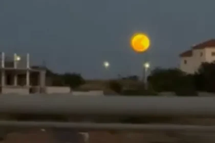 Full Moon Illuminates Cyprus Skies on May Day