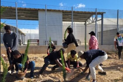 Tree Planting Initiative at Pournara Migrant Centre Enhances Environment
