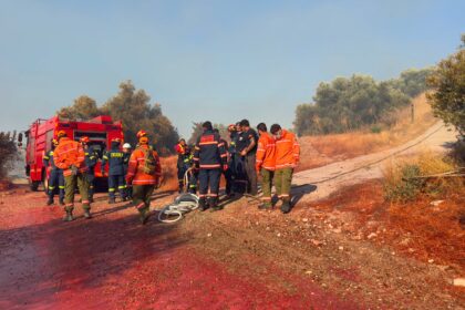 Firefighters Stay Vigilant Near Kalo Chorio to Manage Flareups