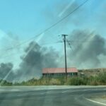 Wildfire Near Ergates Industrial Area in Nicosia