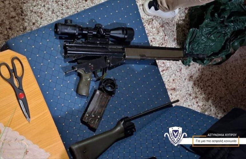 Police Hunt for Man After Weapons Found in Oroklini Home
